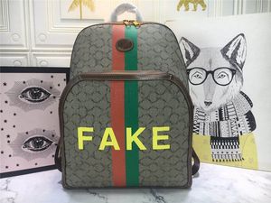 Designer Luxe Rugzak Dubbele Schouder Verstelbare Staps Schooltas Canvas Print Fake PM Tassen Lederen Duffle Tassen Mannen Vrouwen Opslag Maat: 32 * 40.5 * 14.5cm