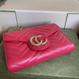 Designer Luxury Bag gewatteerde kettingportel Schoudertas 474575 Pink Beste Quallity