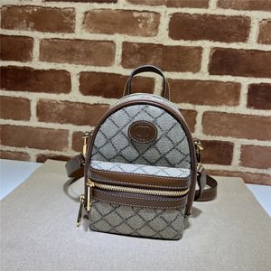 Designer Luxury Bags Backpacks Interlocking G Backpack 725654 Coated canvas Women Lederen Schoolbag Hangdbag Tas 9a Topkwaliteit