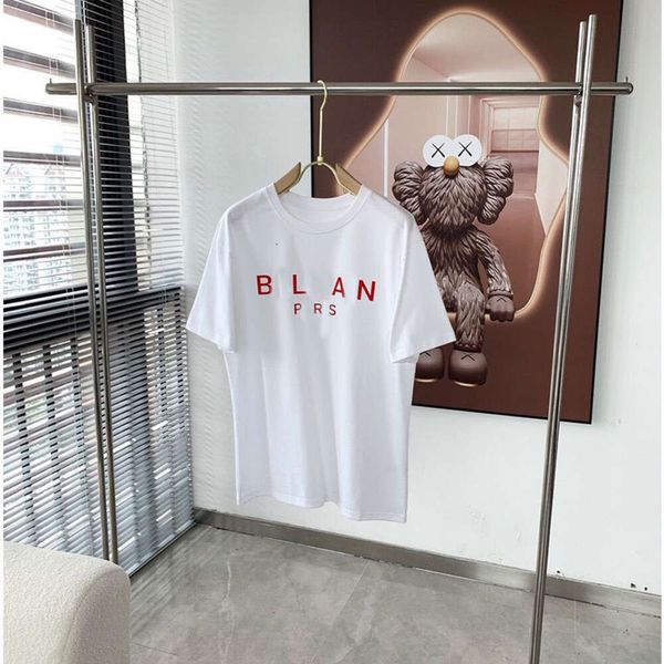 Designer Luxury Balans Classic Summer T-shirts pour hommes et femmes ou imprimés de lettres minimalistes en vrac pour les couples élégants manches courtes décontractées