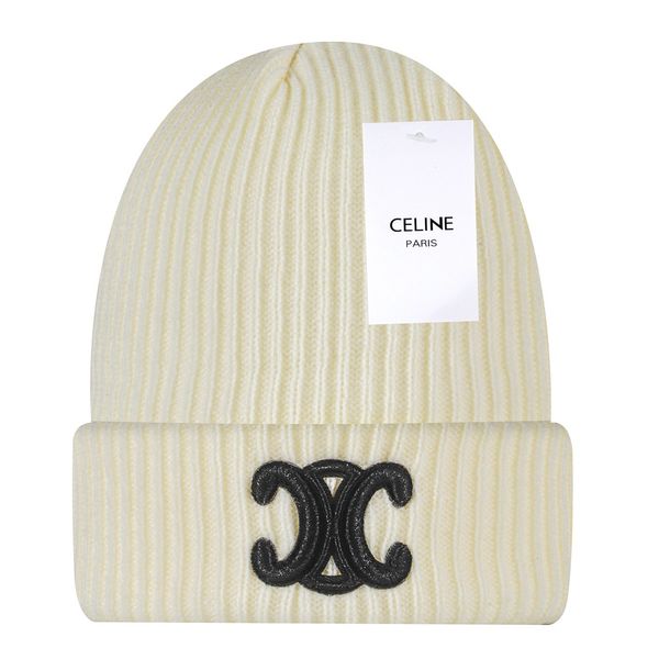 Bonnet de luxe de luxe Skull Winter Bean hommes et femmes Design de mode chapeaux en tricot casquette d'automne lettre 10 couleurs unisexe chapeau chaud CEL