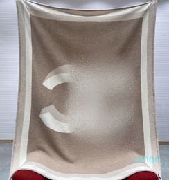 Designer luxe dekens echte wol kasjmier dikker groot formaat 140 * 190 cm bewegwijzeringsdeken klassieke letter