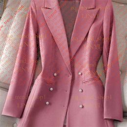 Designer Luxe Blazer Women Women's Suits Spring Lange Mouw Buitenverkleding Vrouwen Pink Black Black Beige Vrouw Mode Werk Draag Jacket jas 397