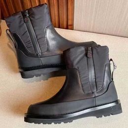 Designer Luxury Boots Dames Winterplatform Kussen Down Boots Leather enkel Boot Skiing Sneaker Water Stain Resistent Winter Mid-Kalf Non-slip Outsool met doos No417