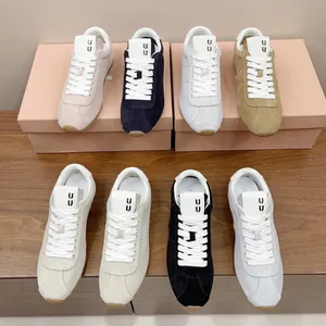 Designer de luxe marque chaussures décontractées hommes et femmes baskets chaussures plates en daim cuir Vintage mode sneaker 35-41