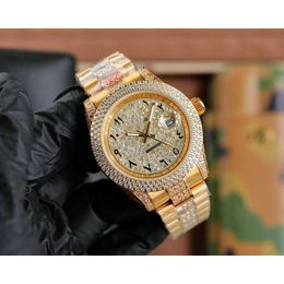 Designer de luxe marque datejust répliques montres pour hommes montres-bracelets mécaniques automatiques 3HY1 haute qualité 40mm miroir saphir plein diamant avec boîte
