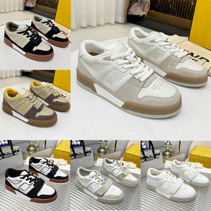 Designer Luxe merk Fendyitys Match Casual schoenen Heren Dames Leer Vintage Splice Fashion Lage Platform Sneakers Outdoor Trainers