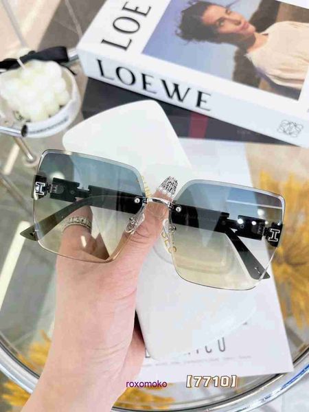 Designer Luxury Brand H Home lunettes de soleil en vente Nouvel été sans cadre avec de grandes montures en nylon en direct en streaming populaire sur Internet a Wi With Gift Box