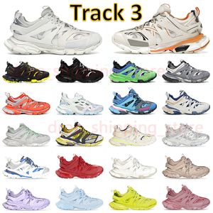 Designer Marque De Luxe Track 3 3.0 Hommes Femmes OG Original Baskets Blanc Orange Noir Tess.com. Gomma Cuir Nylon Imprimé 18ss Tracks 3 Baskets Chaussure De Course Chaussure