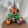 Marques de luxe de créateurs kawaii ours keychain caricature de bande dessinée vintage toy poupée clés de voiture pour femmes ornements de sacs de bijoux