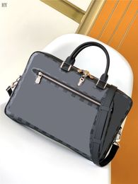 Designer Luxe aktetas N50200 2way Bag Porte Documenten Zakelijk PDM MM Damier Grafiet zakelijke tas 7A Beste Kwaliteit