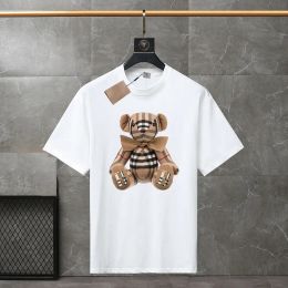 Designer de luxe Burberys T-shirt pour hommes et femmes de marque d'été à manches courtes à manches courtes en plein air décontracté pur coton