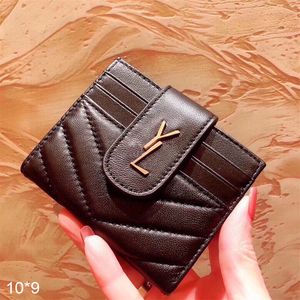 Designer luxe kaarthouders Pocket Pusys Turnes Men Men Wallet Leer Lederen Solid Color Bag Coin Portemonnees