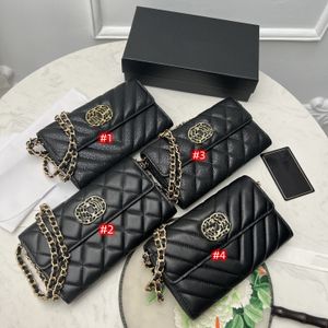 Luxe portemonnee Cross Boday Bag Black Boy Caviar Leather Mini Flap Bags Gewatteerde kalfsleren kettingtas Cluth portemonnee Pouch Pochette houders maat 18x10.5x3.5cm