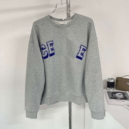 Designer Luxe Celins Klassiek Hoge kwaliteit Vroeg herfst Nieuw Letter Massaal Opdrukken Ronde hals Trui Voor Dames Collegestijl Los en veelzijdig