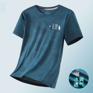 Designer Luxe Chaopai Classic Comfortabele zomermannen en vrouwen kunnen een lichtgewicht zijdeachtige kort T-shirt, ademende halve mouw, looptrend all-match blazer