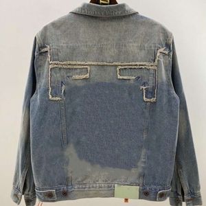 Designer Luxe Chaopai Classic Fashionable veelzijdig informele comfortabele Spring Summer Borduurde Patch Arrow Denim Men and Women's Chaopai Jacket