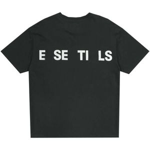 Designer de luxe ESS classique élégant décontracté deux lignes de base lettre réfléchissante à manches courtes américain High Street lâche T-shirt unisexe été