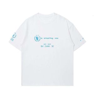 Designer Luxury Chaopai Classic Summer Tendance avec plats parisiens à manches courtes sur une viande à la mode T-shirt en vrac à cou rond pour hommes et femmes