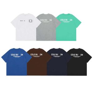 Designer Luxury Cole Buxons Classic 24 New Trend Trend Letter Cotton Cotton Short Summer High Street Street American Men's and Women's Casual Whird T-shirt