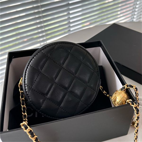 Sac à bandoulière de luxe de concepteur Lettre Logo Sacs à gâteaux ronds Femmes À la mode Véritable Cuir Crossover Mini Diamant Modèle Sacs à bandoulière