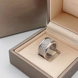 Designer Luxury Diamond Ring Trend Top10 STERLING STERLING Full Diamond plaqué Rose Gol Couple Ringue jamais Fade Fine Bijoux Gift d'anniversaire de la Saint-Valentin