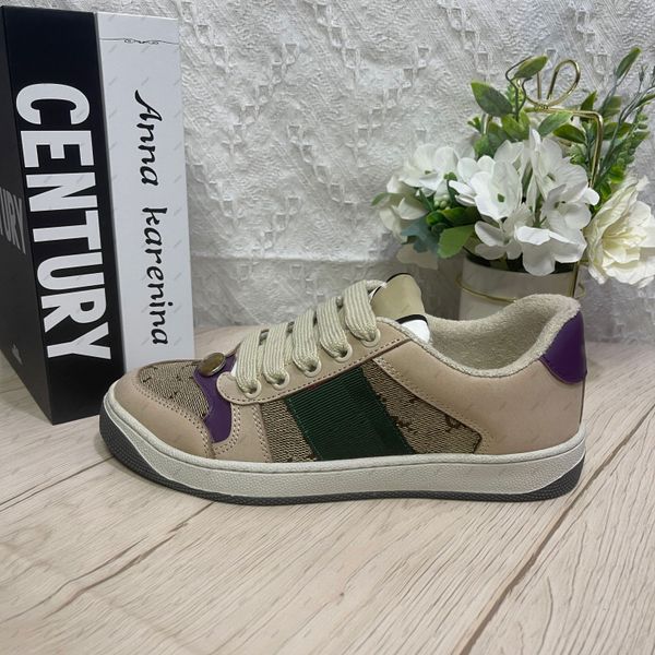 Designer Luxury Dirty Shoes Chaussures décontractées pour hommes et femmes Appartements Colorway classique Qualité parfaite Seule la meilleure qualité est vendue avec boîte et sac à poussière 10A