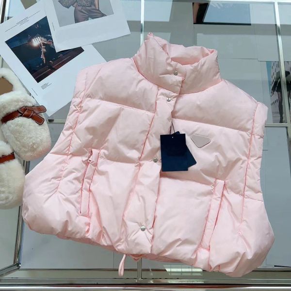 Designer luxe doudoune femmes parka mode manches triangulaires inversées Downs parkas Gilet hiver manteau court vestes pinkwing-12 CXG9218