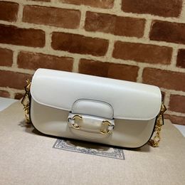 Designer Luxe Editie Effen Kleur Lange Stok Tas Flap Messenger Bag Schoudertas Dames Echt Leer Gouden Hardware Gesp Dameshandtas Mini Chain Bag735178