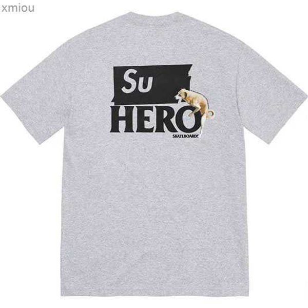 Designer Mode de luxe Classique Hommes et femmes T-shirt motif chiot imprimé Summer Supremo SS22 Semaine 17 Antihero Dog Tee T-shirt à manches courtes Suprem VXXH