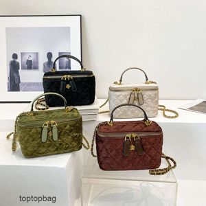 Designer Luxe mode Cross Body tassenInstagram influencer met dezelfde gouden fluwelen ketting kleine vierkante tas modieuze en veelzijdige draagbare bucket bag