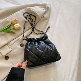 Diseñador Moda de lujo Bolsos de hombro Versión coreana del diseño de bolso de la suerte Lingge para bolso de mujer Instagram con un centro comercial de alta gama rawstringb ucketb agf ashionables