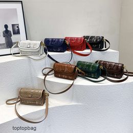 Sacs à bandoulière de mode de luxe de créateurs Nouveau sac à main pour femmes en 2024 petit sac carré à la mode et à la mode polyvalent et élégant motif crocodile épaule unique