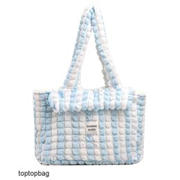 Diseñador Bolsas de asas de moda de lujo Carteras Bolso de mujer de un solo hombro Bolsa de asas Nube Burbuja Rejilla Etiqueta de tela pequeña Bolsa de mano para mujer