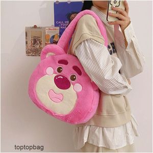 Sacs fourre-tout de mode de luxe de luxe Portefeuilles Sac en peluche de grande capacité 2023 Nouveau sac doux et mignon petit ours sac à bandoulière unique pour femme