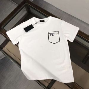 T-shirt de marque de luxe Fen classique à la mode, pur coton à manches courtes pour hommes et femmes lettre d'été imprimée à la mode décontractée polyvalente