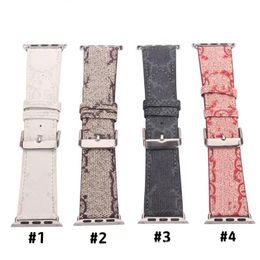 Designer de luxe pour Apple Watch Strap Grande marque de mode 38 mm / 40 mm / 41 mm / 42 mm / 44 mm / 45 mm Spring tide Apple Watch bracelet en cuir iwatch1234567