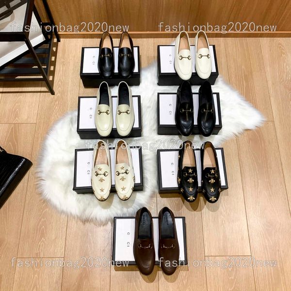 Designer De Luxe ggity Classique Plat Mocassins Bronze Or Cheval Attache En Cuir Chaussures Dames Robe Chaussure Sandale Femmes Pantoufles Zapatos