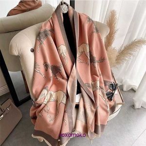 Designer Luxury H Home foulards à vendre Écharpe imitation cachemire Automne et hiver pour femmes Super Long Jacquard Pony Double Face Châle Étudiant Coréen Épaissie Cou