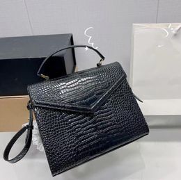 Designer De Luxe Sac À Main Sac À Bandoulière Alligator Motif Noir Flap Enveloppe Sacs Classique Mode Loisirs Cross Body Femmes Simple Soirée Packet Totes