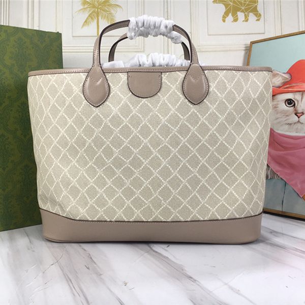 Sacs à main de luxe de concepteur G Totes Sac fourre-tout à bandoulière moyen 739730 PVC enduit toile cuir femmes sacs à main sacs à main