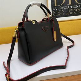 Diseñador de bolsos de lujo monedero Galleria Saffiano Leather Medium Bag Double Top Handle Totes mujer Correas de hombro Cross-Body bolso negro de alta calidad