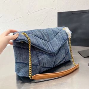 Luxe denim handtas Dames crossbody schoudertas Kettingbrief designer tas 5A top handtassen Mode dame portemonnee