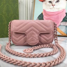 Designer Luxe handtassen Porties Porties Dames Bag 699757 Marmont Flap Belt Chain Schoudertassen Matelasse Leather Fashion G