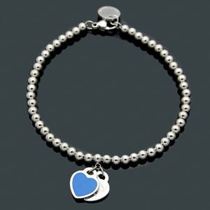 Designer Luxe hartvormige hangende ketting Bracelet Dames roestvrij staal paar hangerse sieraden Valentijnsdag GI261Y