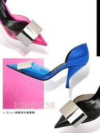 Designer Luxury High Heels Sr1 Series Metal Veneer High Heels Femme Femme Party Dress Chaussures