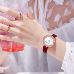 Diseñador de lujo Reloj de alta calidad estudiantes de diamantes luminoso ins viento niños niñas escuela secundaria Cuarzo-Batería impermeable montre de luxe regalos