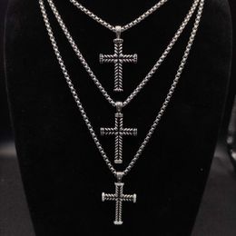 Envío gratis Diseñador dy joyería de lujo David Yuman Collar Collar cruzado de doble botón con tres cadenas 3 mm de espesor 50 + 5 cm de largo o 60 + 5 cm de largo