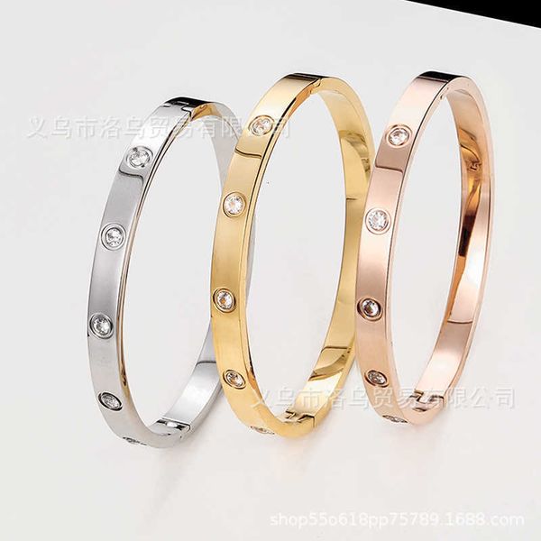 Designer Luxury Jewelry Women Bracelet Yiwu Live Studio Plein de Diamond Premium Hand with Logo and Box