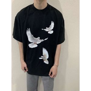 Designer luxe Kanyes Classic Chinese Chinese stijl Katoen comfortabele mode Clean Clean Half Sleeve T-shirt